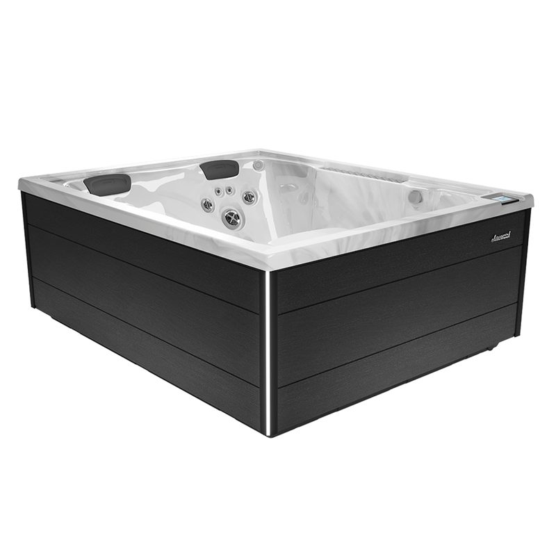 [Y712SYNDM] Jacuzzi® J404L™ Hot Tub – Platinum / Smoked Ebony