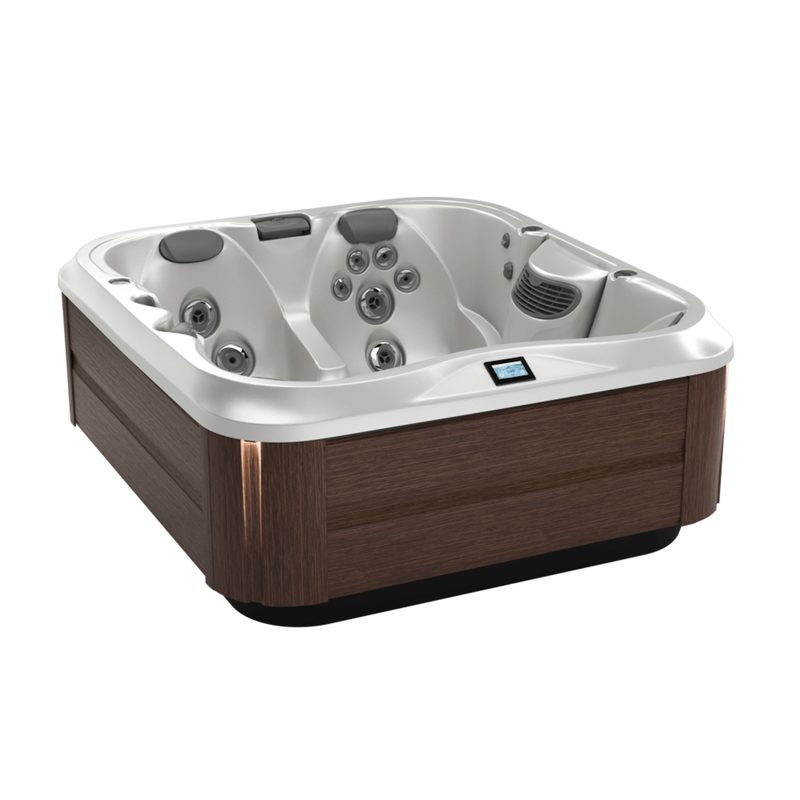 [ZB33ZDNDM] Jacuzzi® J-325™ Hot Tub – Silver Pearl / Modern Hardwood