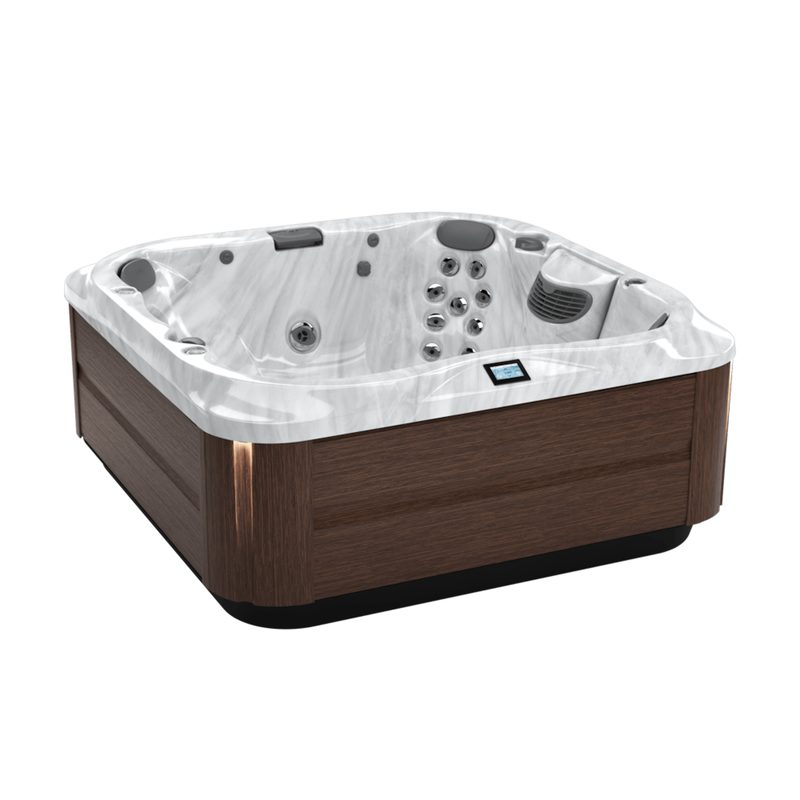 [J-345-MY26-PLATINUM] Jacuzzi® J-345™ Hot Tub – Platinum / Modern Hardwood